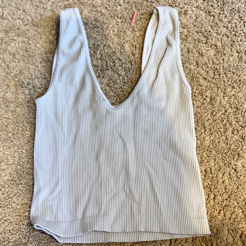 Elegant Lavender Ribbed Tank Top